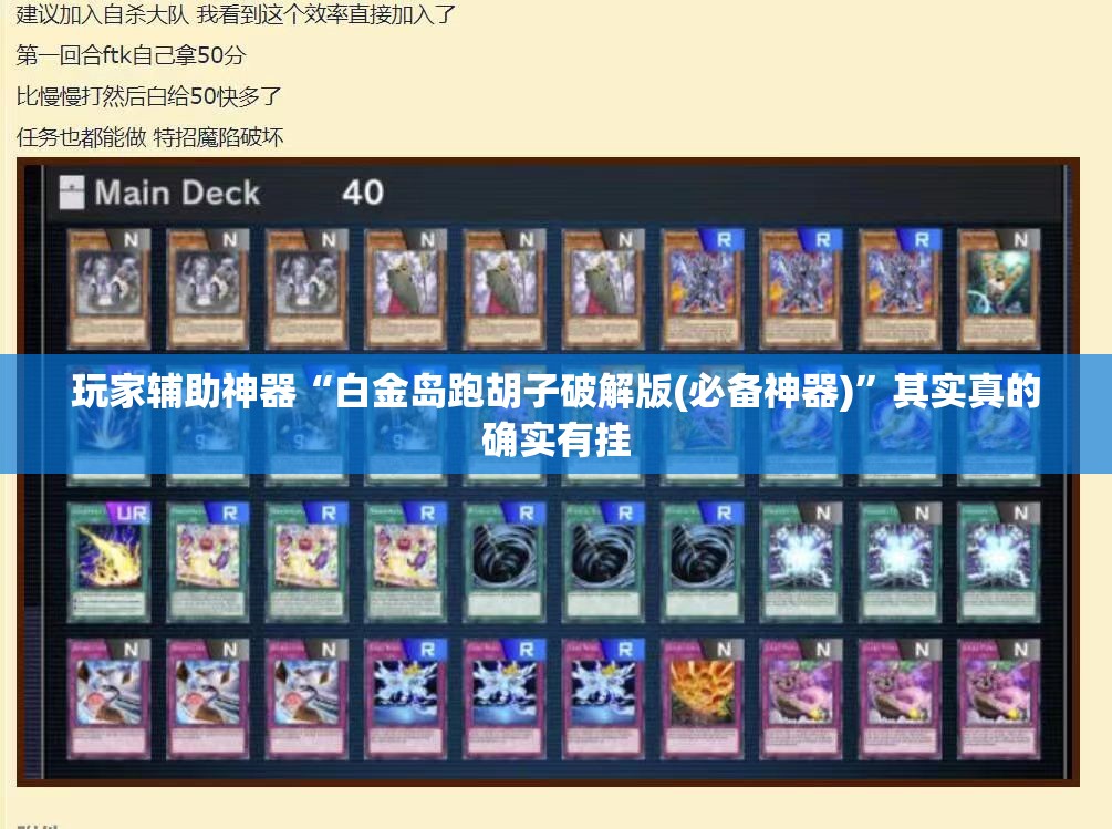 玩家辅助神器“白金岛跑胡子破解版(必备神器)”其实真的确实有挂