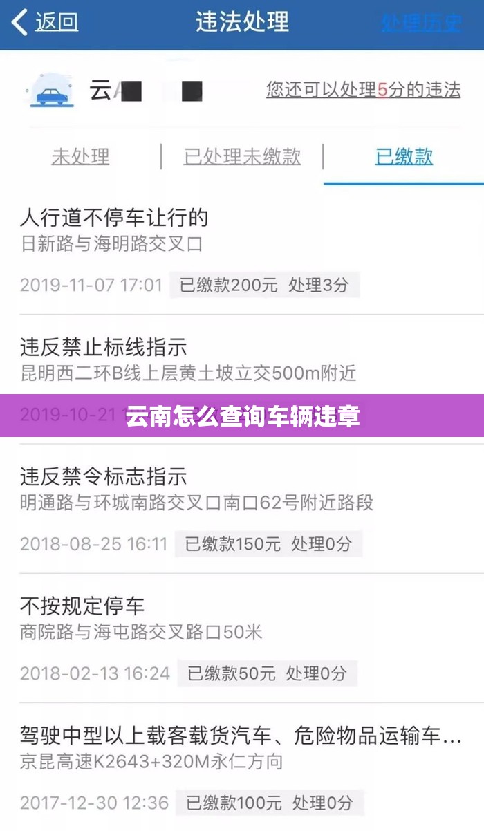 云南怎么查询车辆违章(云南交通违章查询) 云南怎么查询车辆违章(云南交通违章查询)