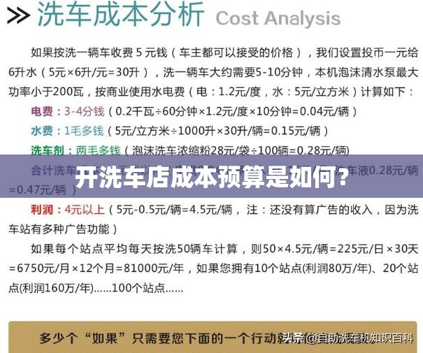 开洗车店成本预算是如何？