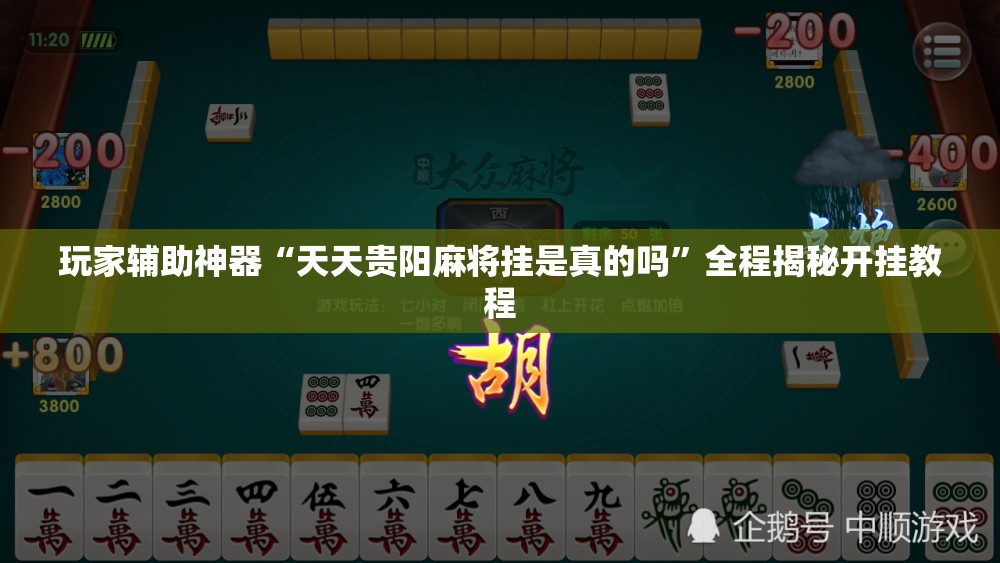 玩家辅助神器“天天贵阳麻将挂是真的吗	”全程揭秘开挂教程