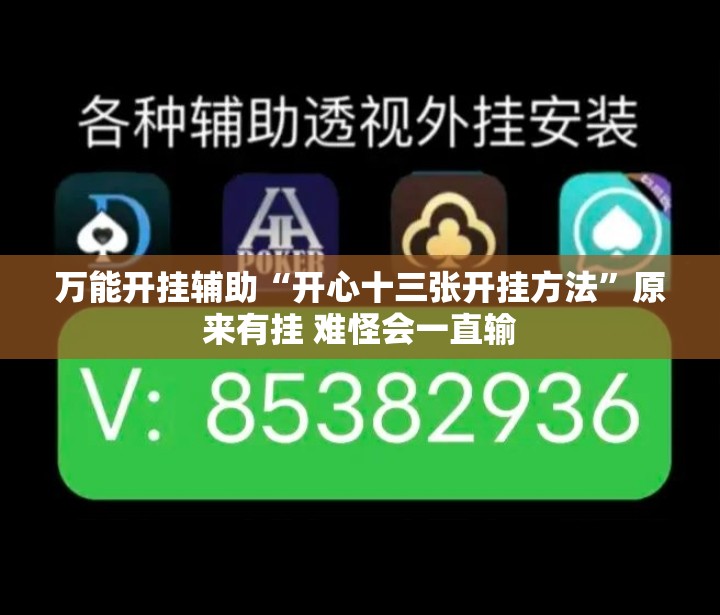 万能开挂辅助“开心十三张开挂方法”原来有挂 难怪会一直输