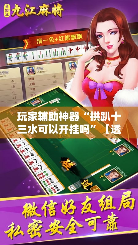 玩家辅助神器“拱趴十三水可以开挂吗”【透视软件教程分享】