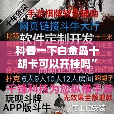 科普一下白金岛十胡卡可以开挂吗”【透视软件教程分享】