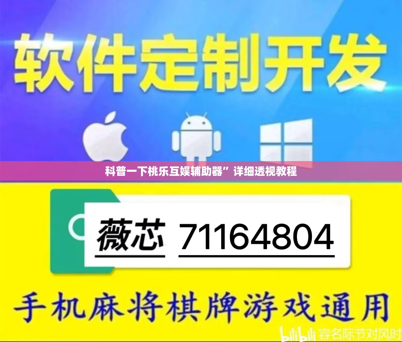科普一下桃乐互娱辅助器”详细透视教程