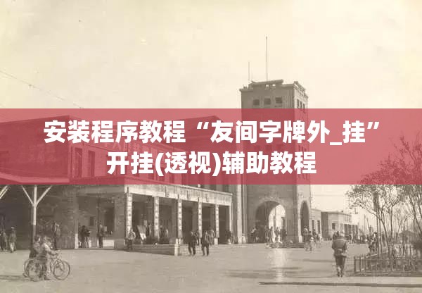 安装程序教程“友间字牌外_挂”开挂(透视)辅助教程
